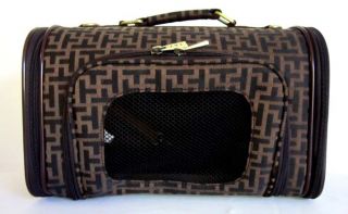  Pet Luggage Carrier Dog Cat Travel Design Bag Purse Case Brown