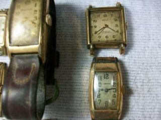 Vintage Lot of Six 10 KT Gold Filled Wrist Watches