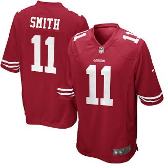 San Francisco 49ers 11 Alex Smith Red and White Jersey size Large