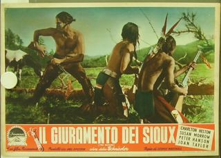 BU19 The Savage Charlton Heston Indian Poster Italy B