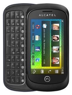 Alcatel OneTouch OT 888D Bluish Black Quadband QWERTY DualSim Cellular 