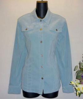 ALFRED DUNNER Womens Soft Blue Shirt Blouse Top Long Sleeves Size 10