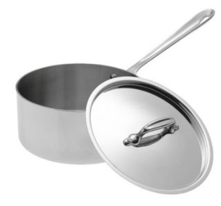 All Clad Stainless Steel 3qt Saucepan with Lid $170