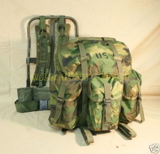 Military Camo Backpack Alice Field Day Pack Complt Good