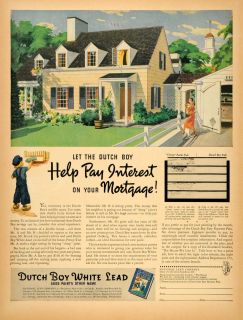 1937 Ad Dutch Boy Paint White National Lead Household Original 