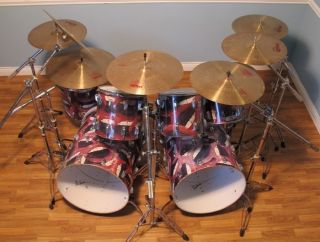 Alex Van Halen Ludwig Drum Set Paiste Cymbals