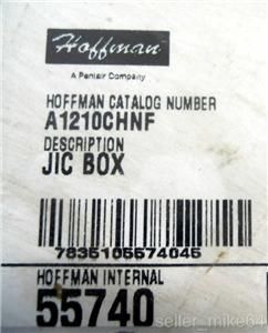 Hoffman A1210CHNF Hinged Cover Junction Box 14 Gauge NEMA 4 12 13 NNB 