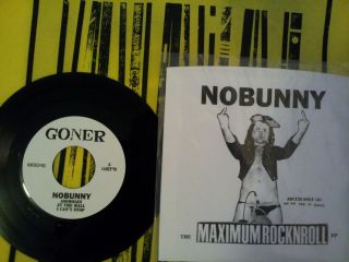   RSD Nobunny Maximum Rock N Roll 7 Inch EP /1000 rare sold out gg allin