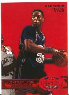 29 Alonzo Mourning D 150 Red 2012 Fleer PMG Precious Metal Gems 1997 