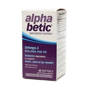 Alpha Betic Omega 3 EPA DHA Fish Oil 60 Softgels