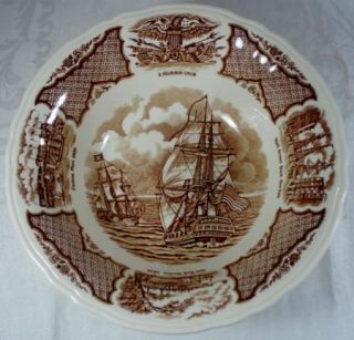 Alfred Meakin Fair Winds Brown Round Vegetable Bowl