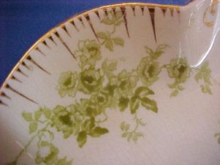 Alfred Meakin Windermere Bone Dish Set of 8 Green Flowers/Leaves