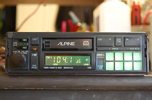Vintage Alpine 7385 car stereo cassette tape DIN classic RARE old 