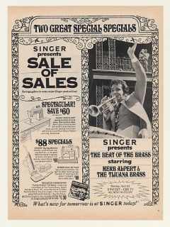 1968 Herb Alpert The Beat of The Brass CBS TV Singer Ad