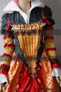 Tim Burton Alice in Wonderland Red Queen Dress Costume