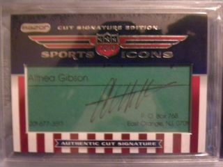 Althea Gibson 2010 Razor Sports Icons Autograph 1 1