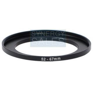 52 62mm 52 67mm 52 72mm Step Up Metal Adapter Ring Kit / 52MM Lens to 