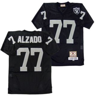 Lyle Alzado 77 Oakland Raiders Black Sewn Throwback Mens Size Jersey 