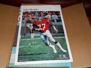 Lyle Alzado 1978 Marketcom Poster Sports Illustrated on Denver Broncos 