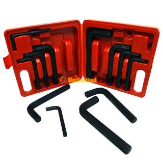 12 PC Jumbo Hex Key Allen Wrench Driver Tool Set Metric and SAE Sizes 