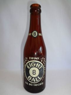   Amber Eight Ball Soda Bottle Red Rock Beverage Co Altoona PA