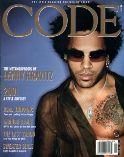 Lenny Kravitz Amanda Lewis Code Magazine Jan 2001 NO LABEL