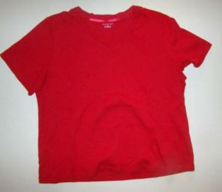 Womens Allison Daley Short Sleeve Red Top Size L