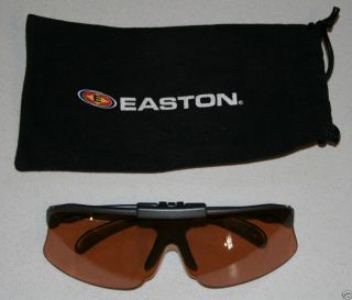 Easton Sport Sunglasses Orange Amber Lens Flip Up Frames Shooting 