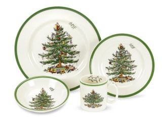 Spode Christmas Tree 4 Piece Dinnerware Place Setting Service for 1 