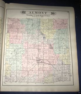 Almont Township Lapeer County Michigan Plat Map 1893