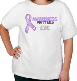 Alzheimer Awareness Matters Purple Ribbon T Shirt s 6XL