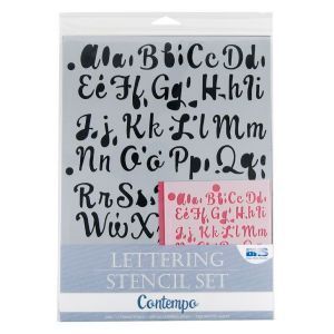 NIP Lettering Template Alphabet Stencil Contempo
