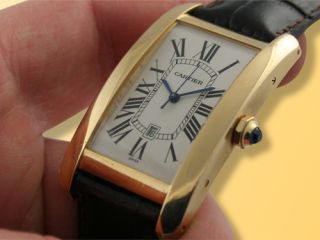 Cartier Tank Américaine American 18K Yellow Gold Watch