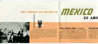 1954 American Airlines to Mexico Travel Brochure DC 6