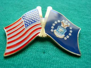 Air Force American Flag USAF Military Shirt Lapel Pin