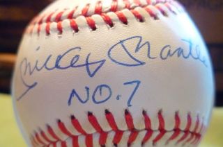 Mickey Mantle No. 7 SIGNED Baseball Official Ball American League