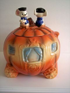 American Retro Cinderellas Pumpkin Coach Cookie Jar