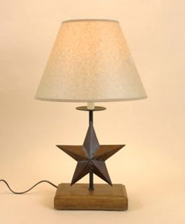 TEXAS STAR Americana WOODEN COUNTRY RUSTIC Table LAMP 21.5H