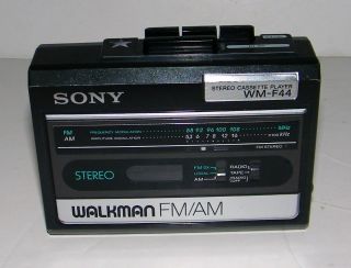 Vintage Sony Walkman AM FM Stereo Cassette Player WM F44 Made In Japan 