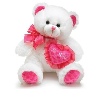 Mattie TE AMO Pink Heart Bear Plush Stuffed Animal 10 Valentine Love 