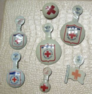 Vintage American Junior Red Cross Pins 3 Red Cross