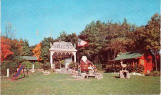 1950s Catskill NY Rip Van Winkle Park Cabins Postcard