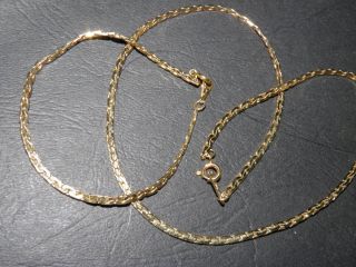 Vintage Signed Amway Demi Herringbone Chain Necklace and Bracelet 
