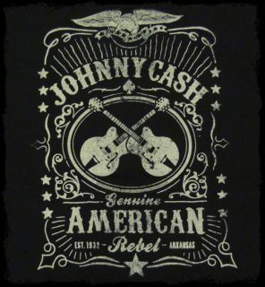Johnny Cash   American Rebel whiskey label t shirt   Official   FAST 