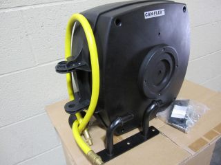 Cando 50ftx3 8 Air Hose Reel with Brass Fitting Yellow 7
