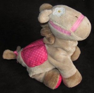 Carter Just One Year Tan Pony Pink Dot Saddle Horse Toy