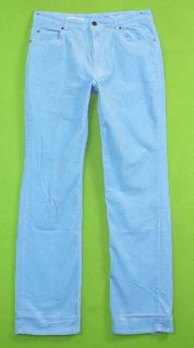 Ami Womens Sz 10 Light Blue Corduroy Pants Stretch 6B29