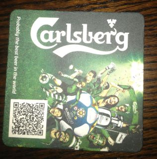 Carlsberg Euro 2012 LOT OF 5 Beer coasters Israel