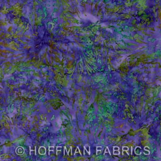 Hoffman McKenna Ryan Signature Batiks Mariposa Grove Hydrangea Purple 