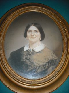 Ambro Type Portrait Mary Todd Lincoln Wearing Campain Brooch  No 